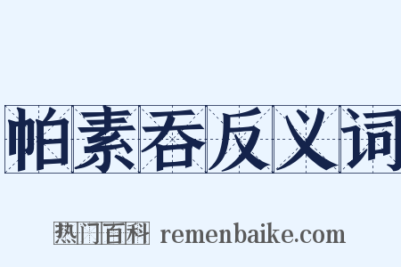 帕素吞反义词是什么意思的图片